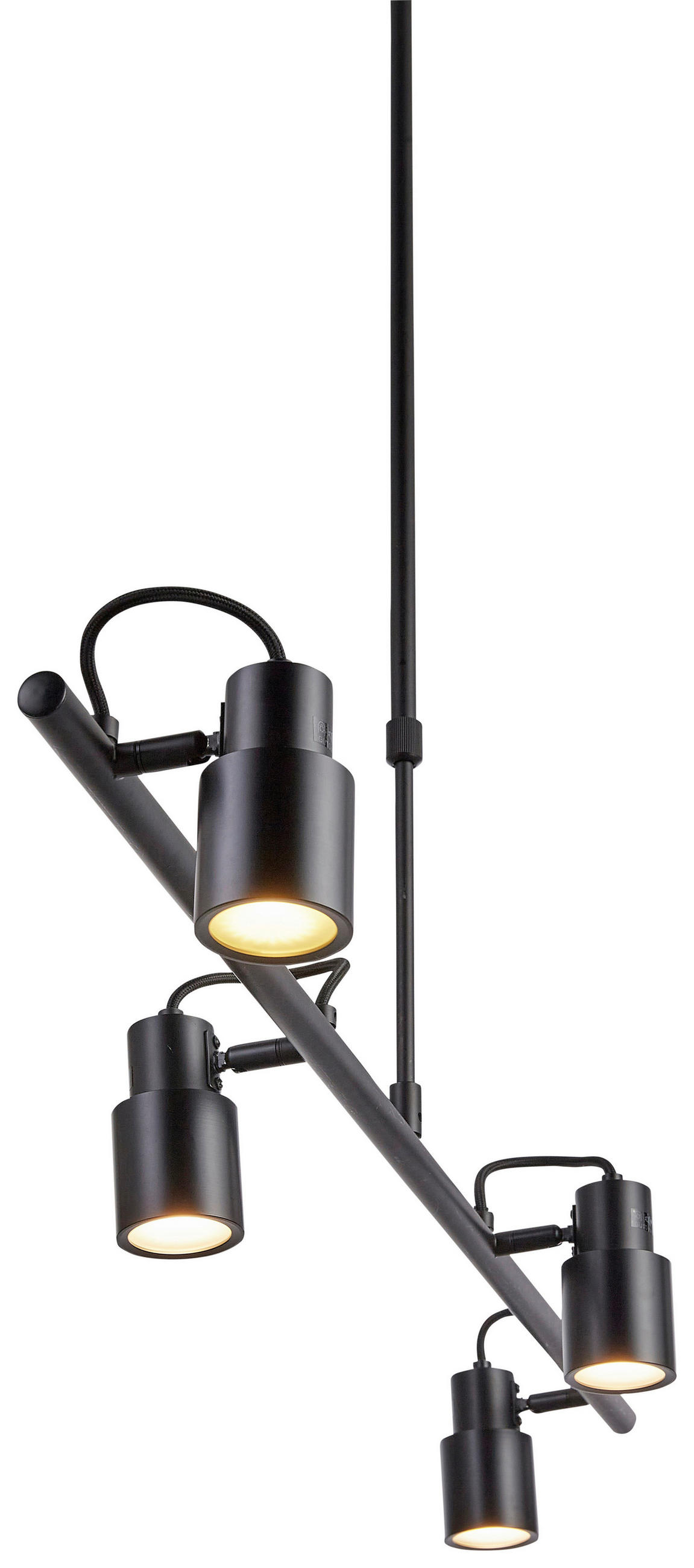 VISEČA SVETILKA  Maxim 95/20/75-130 cm           GU10 - črna, Basics, kovina (95/20/75-130cm)