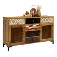 SIDEBOARD 140/80/40 cm  - Multicolor/Schwarz, LIFESTYLE, Keramik/Holz (140/80/40cm) - Landscape