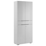 AKTENSCHRANK Anthrazit, Weiß  - Anthrazit/Weiß, MODERN, Glas/Holzwerkstoff (80,8/199,4/37,2cm) - Voleo