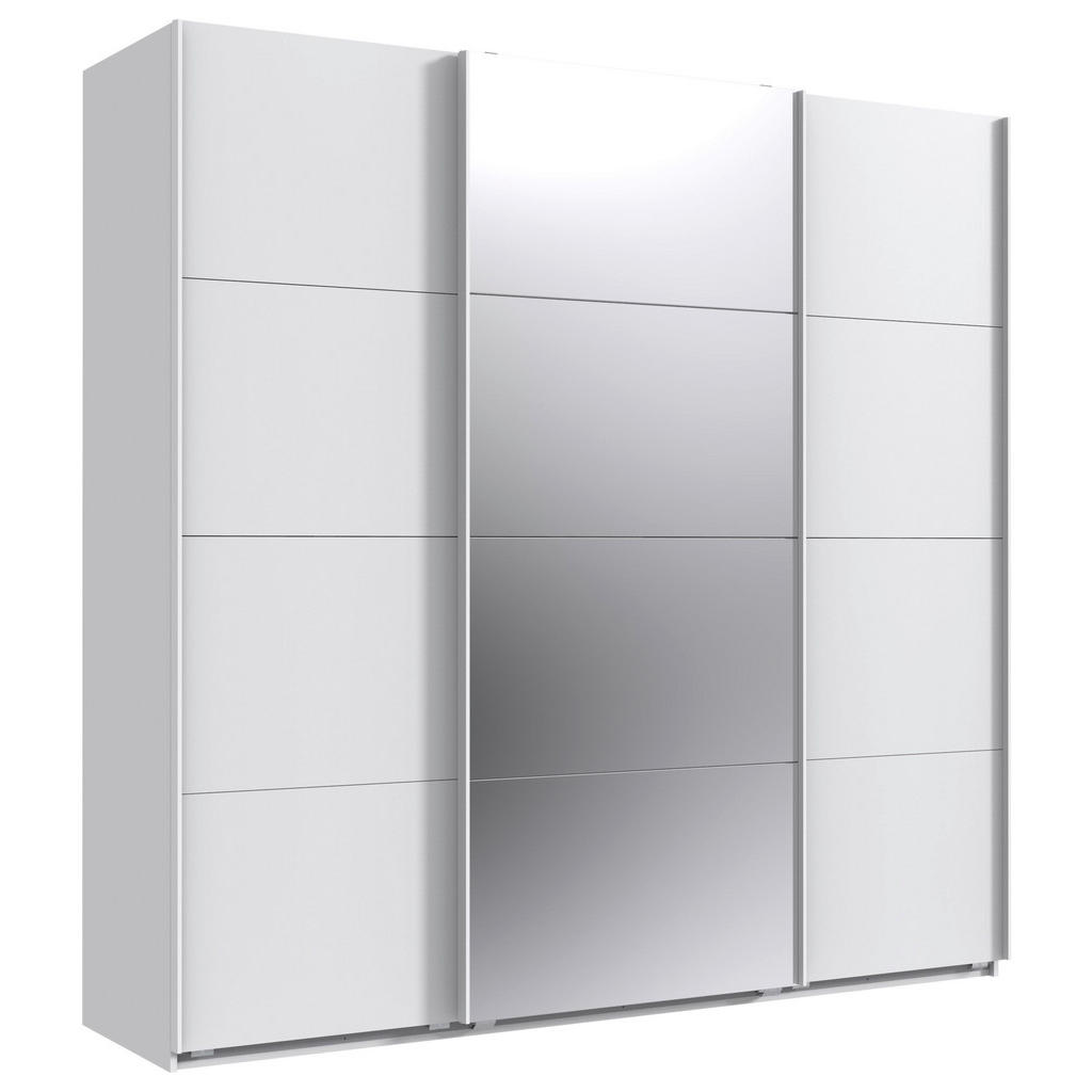 Schwebetürenschrank Mit Spiegel 225cm Weiß