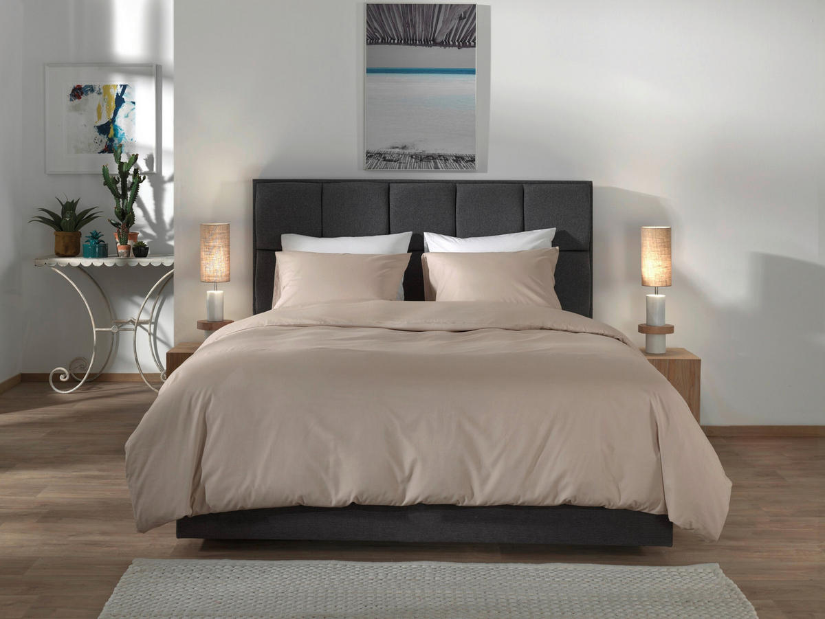 BETTWÄSCHE Suite-Casablanca Renforcé 155/220 cm  - Sandfarben, Basics, Textil (155/220cm)