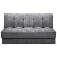 SCHLAFSOFA in Textil Hellgrau  - Hellgrau/Schwarz, Konventionell, Kunststoff/Textil (166/93/106cm) - home24