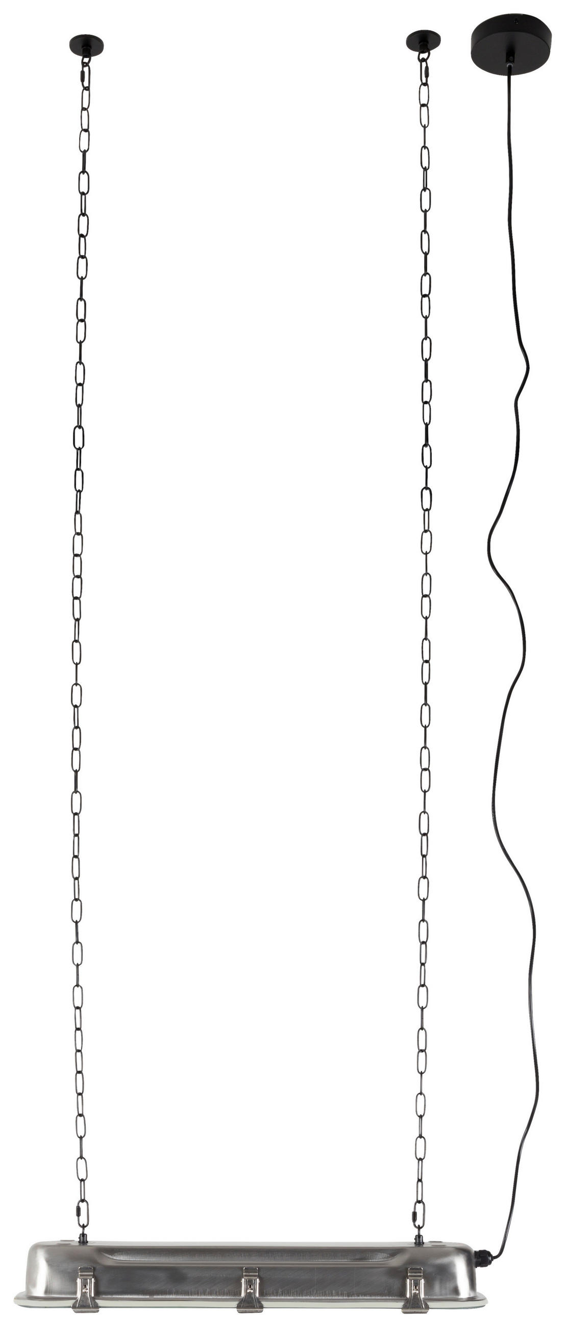 HÄNGELEUCHTE 70/190/14 cm  - Nickelfarben, Basics, Glas/Metall (70/190/14cm) - Zuiver