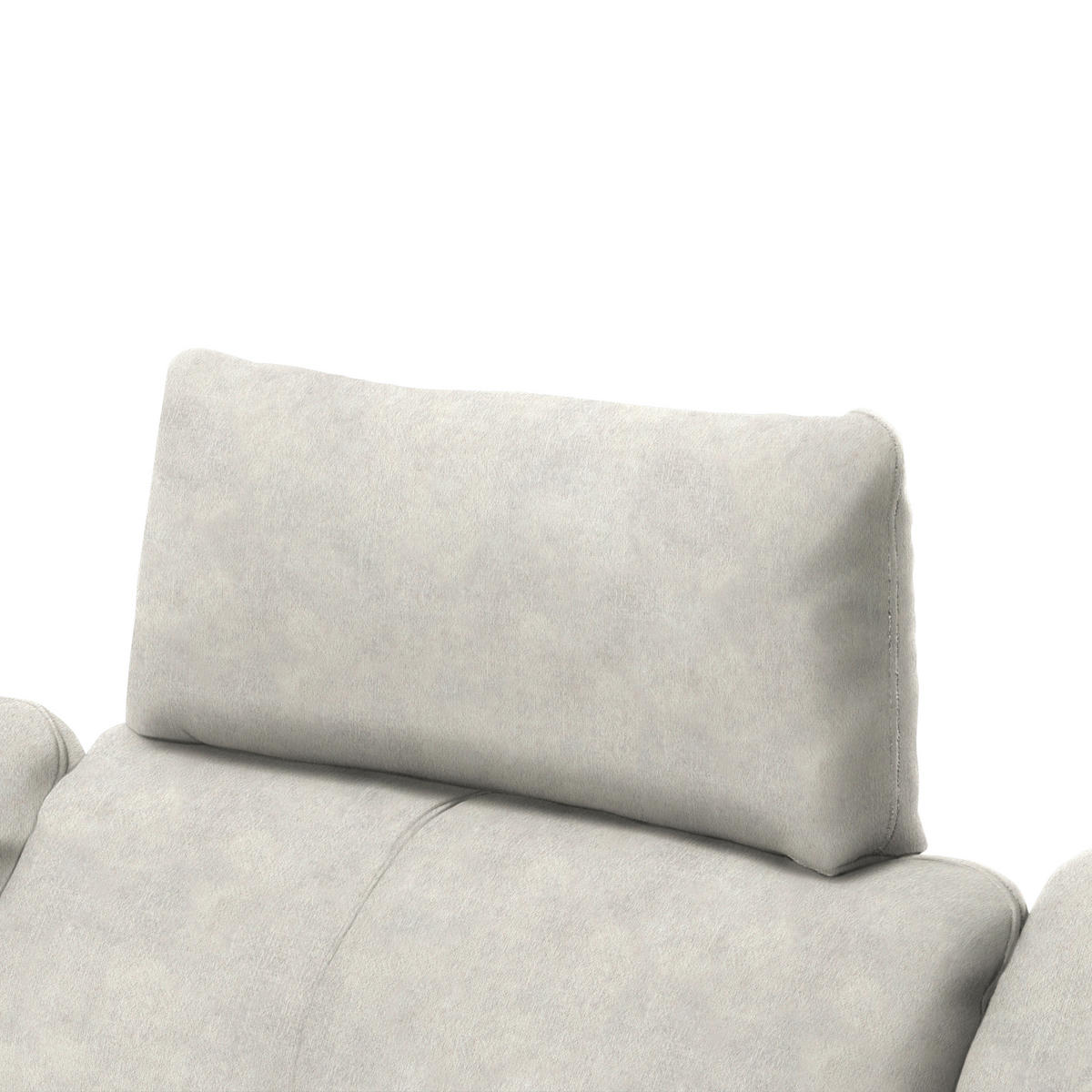 ECKSOFA in Velours Ecru  179/301 cm  - Ecru/Schwarz, Design, Textil/Metall (179/301cm) - Chilliano
