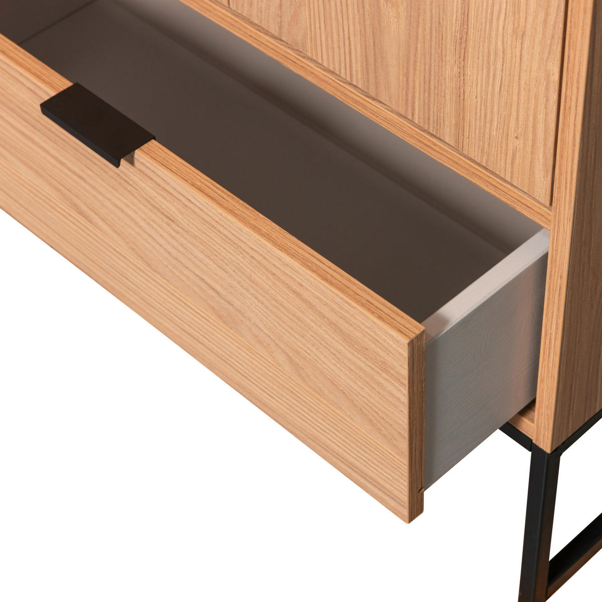 MEHRZWECKSCHRANK 60/210/36 cm  in Eichefarben  - Eichefarben/Schwarz, Design, Holz/Metall (60/210/36cm) - Livetastic