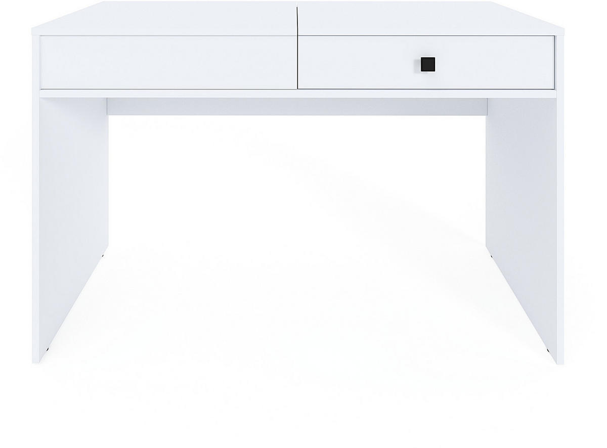 SCHMINKTISCH 120/50/76 cm, Weiß  - Schwarz/Weiß, MODERN, Holzwerkstoff/Kunststoff (120/50/76cm) - Milino