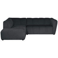 ECKSOFA  LIVOLI Grau Chenille  - Schwarz/Grau, Design, Textil (218/230cm) - MID.YOU
