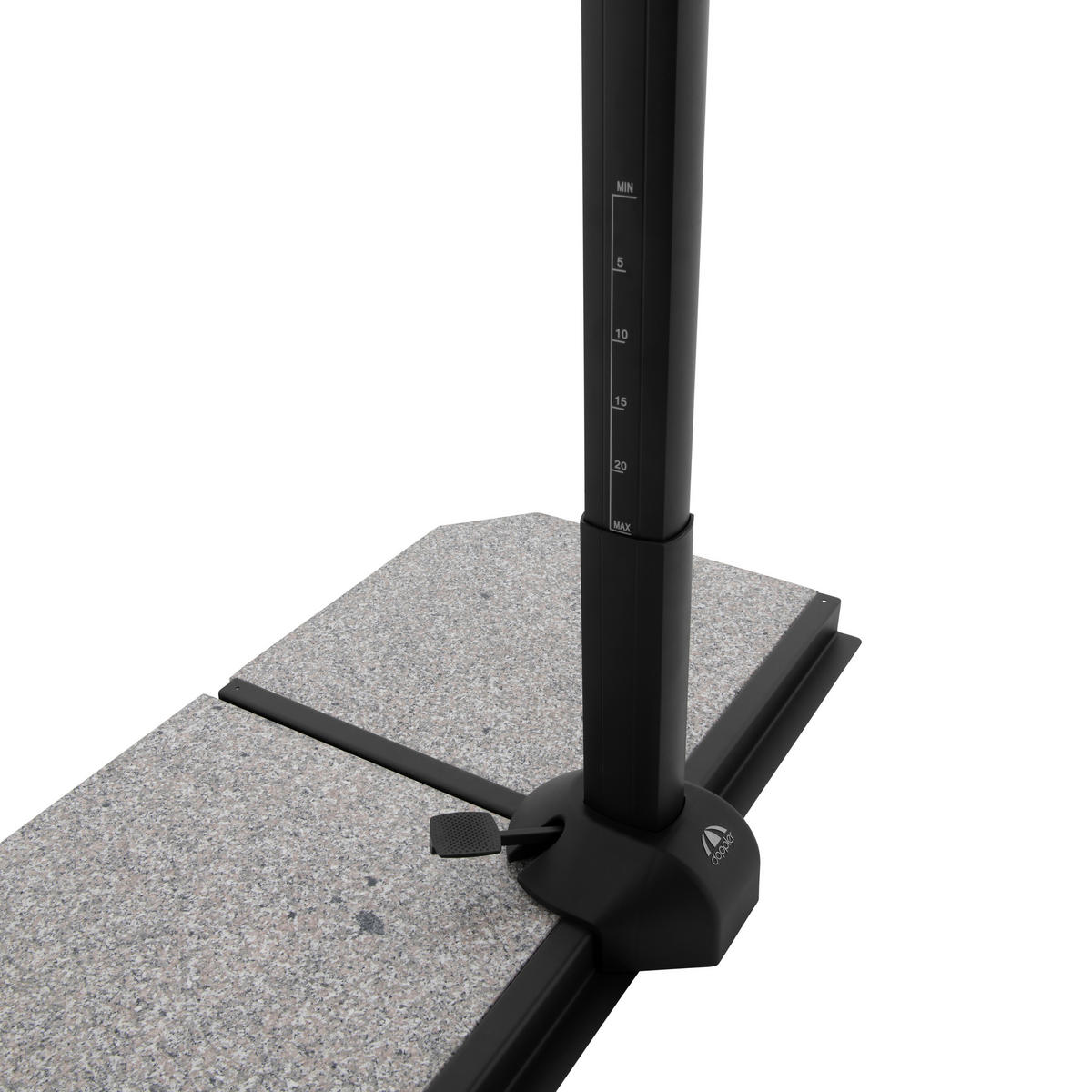 SENČNIK - črna/bordo, Basics, kovina/tekstil (240/135cm) - Doppler