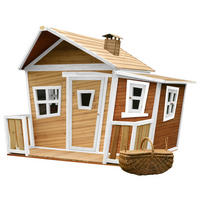 SPIELHAUS 220/174/193 cm  - Braun/Weiß, KONVENTIONELL, Holz (220/174/193cm) - Ambia Garden