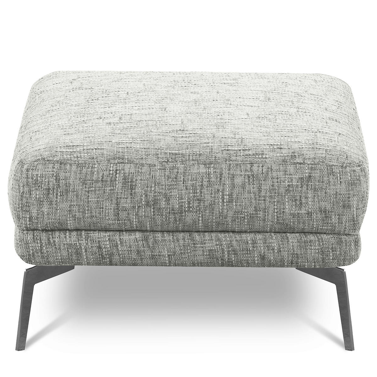 HOCKER Textil Grau  - Schwarz/Grau, Design, Textil/Metall (96/45/80cm) - P & B