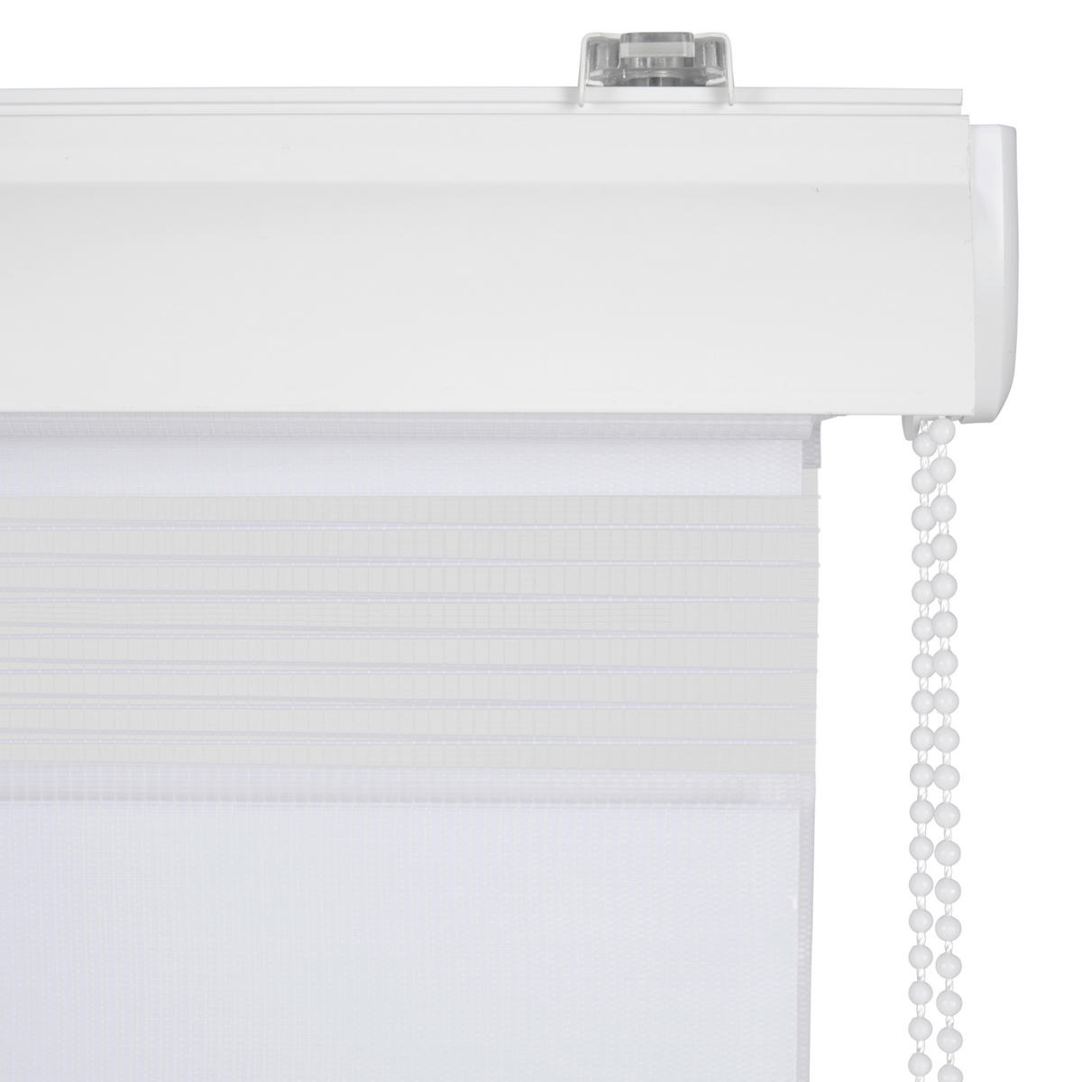 DOPPELROLLO  halbtransparent   80/210 cm   - Weiß, Basics, Kunststoff (80/210cm) - Boxxx