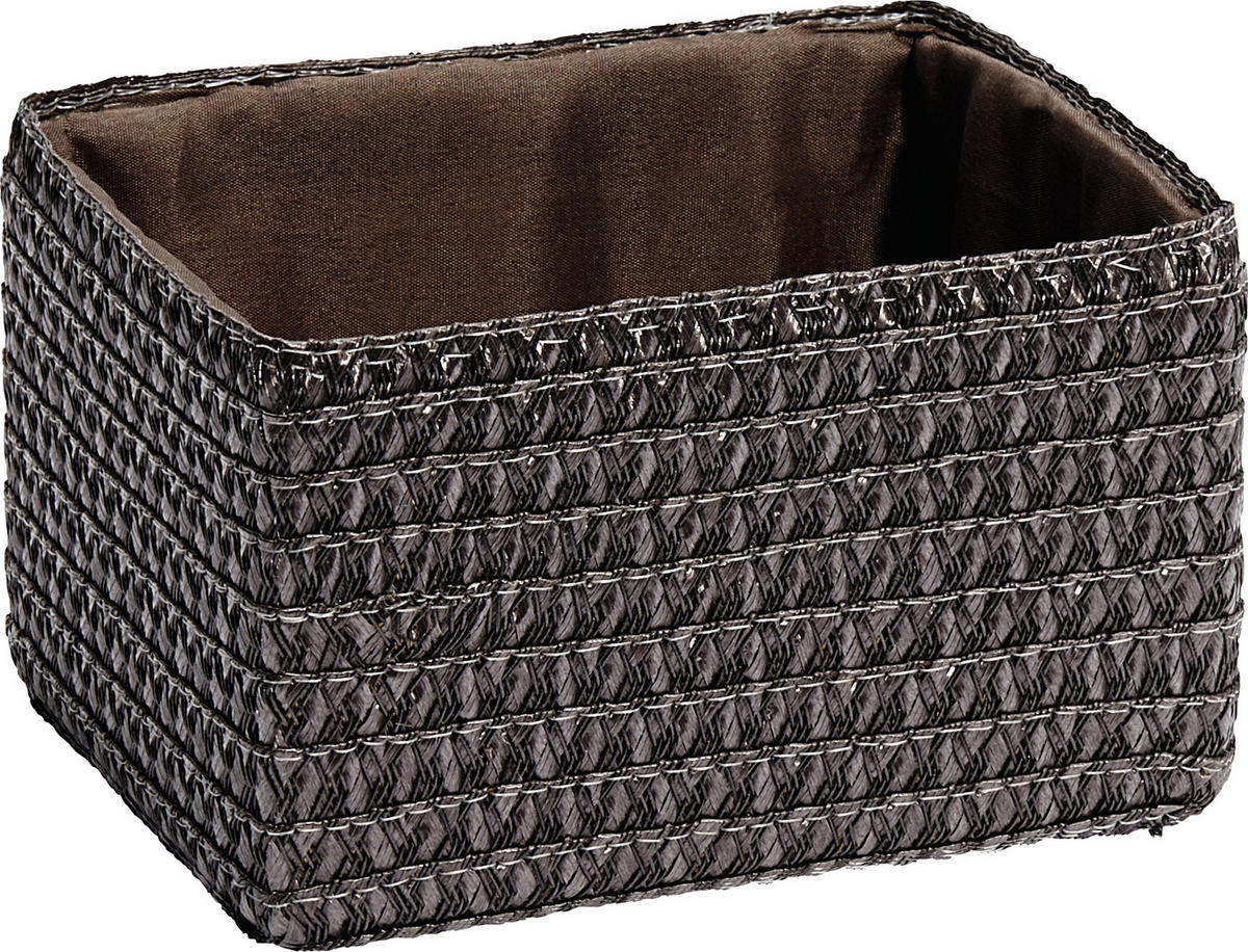 REGALKORB 19/15/12 cm  - Braun, Basics, Kunststoff/Textil (19/15/12cm) - Landscape