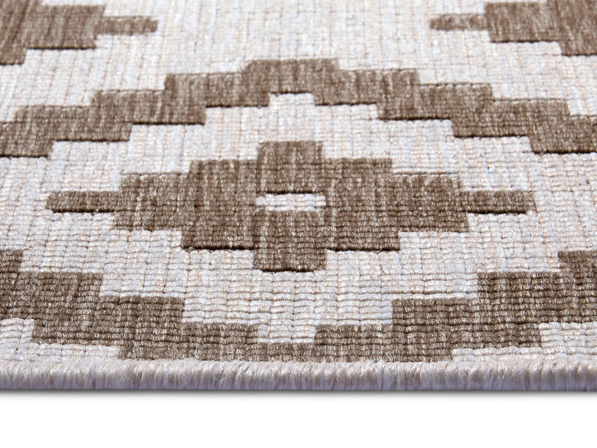 OUTDOORTEPPICH 80/150 cm Twin Creme, Cappuccino  - Creme/Cappuccino, Basics, Kunststoff (80/150cm)