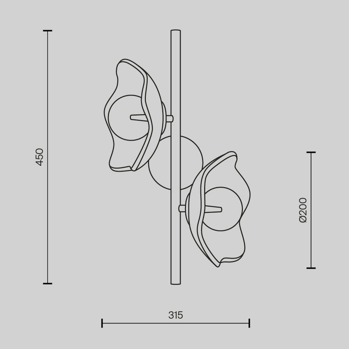 WANDLEUCHTE - Transparent/Messingfarben, Design, Metall (19,5/31,5/45cm) - MAYTONI