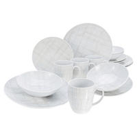 KOMBINOVANÝ SERVIS, 16-dielne, porcelán - viacfarebná/biela, Basics, keramika - Creatable