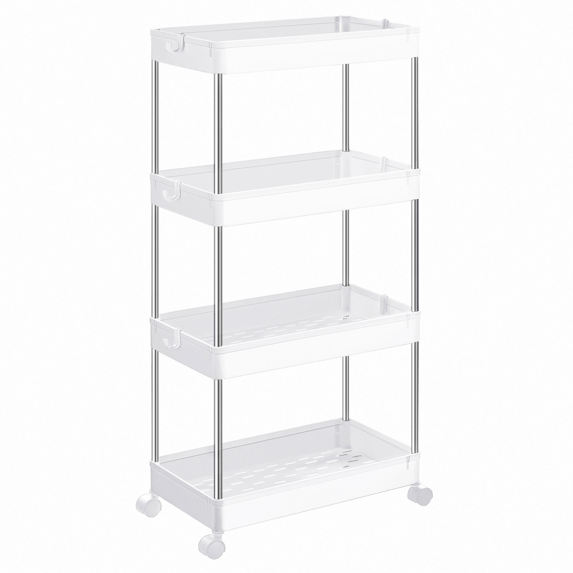 SERVIERWAGEN Weiß  - Weiß, Basics, Kunststoff/Metall (42/86/23,6cm)