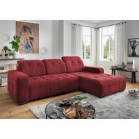 ECKSOFA Vicari Rot Chenille  - Rot/Schwarz, MODERN, Textil/Metall (185/292cm) - Livetastic