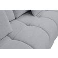BOXSPRINGSOFA in Chenille Hellgrau  - Hellgrau/Schwarz, MODERN, Kunststoff/Textil (210/72/105cm) - Cantus