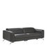 DREISITZER-SOFA Echtleder Schwarz - Chromfarben/Schwarz, Design, Leder (236/74-98/110-164cm) - Natuzzi Editions