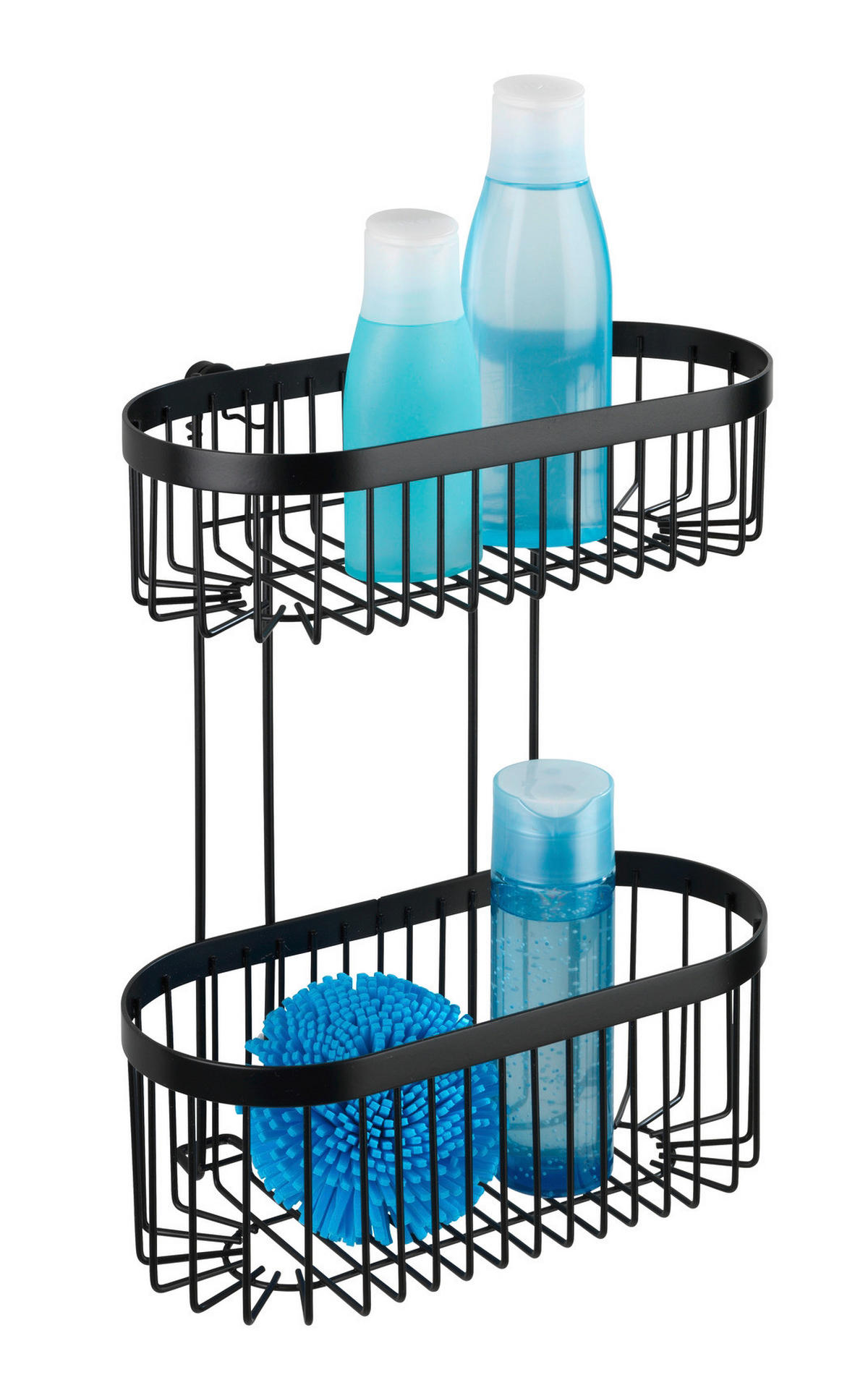 DUSCHKORB - Schwarz, Basics, Metall (27/33/15cm) - Wenko