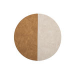 PLATZDECKCHEN Textil Lederlook Grau, Hellbraun 38 cm  - Hellbraun/Grau, LIFESTYLE, Textil (38cm) - Ambia Home