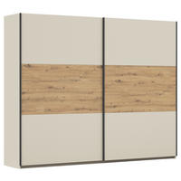 SCHWEBETÜRENSCHRANK 261/210/59 cm 2-türig Champagner, Eiche Artisan  - Champagner/Eiche Artisan, MODERN, Holzwerkstoff/Metall (261/210/59cm) - Rauch Möbel