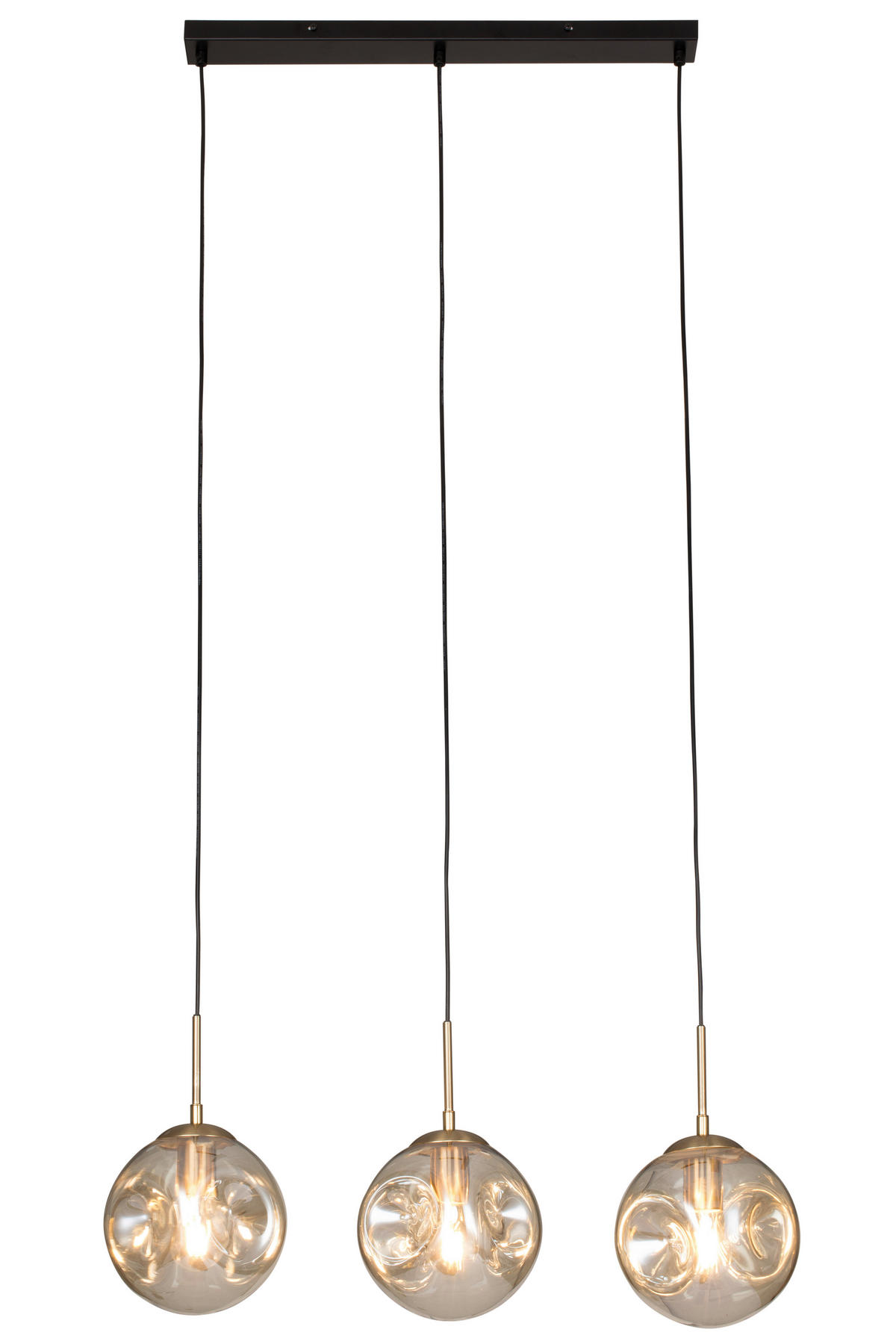 ZÁVESNÉ SVIETIDLO, 76/20/150 cm  - šampanská, Design, kov/sklo (76/20/150cm) - Dieter Knoll