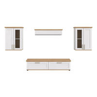 WOHNWAND 4-teilig  in Lärchefarben, Eiche Artisan  316/161/40 cm  - Silberfarben/Lärchefarben, Design, Holzwerkstoff/Kunststoff (316/161/40cm) - Livetastic