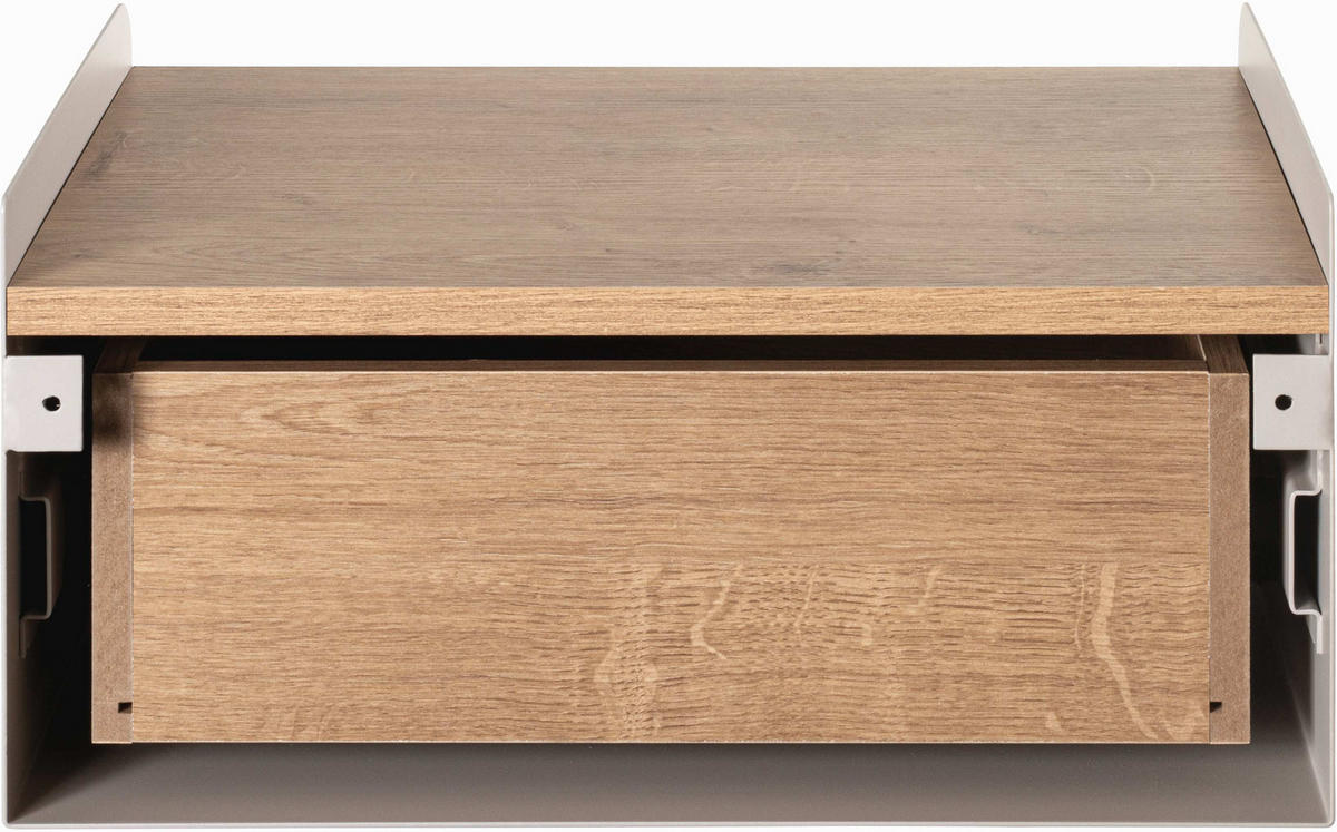 NACHTSCHRANK 40/20/30 cm  - Kaschmir/Eichefarben, MODERN, Holzwerkstoff/Metall (40/20/30cm)