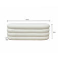 TRUHENBANK 120/42/42 cm Webpelz Weiß Pappel Sperrholz  - Weiß, LIFESTYLE, Holz/Textil (120/42/42cm) - Xora