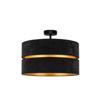 DECKENLEUCHTE Duo 40/30 cm   - Schwarz, Trend, Textil (40/30cm)