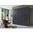 DREHTÜRENSCHRANK  in Graphitfarben  - Schwarz/Graphitfarben, KONVENTIONELL, Holzwerkstoff/Kunststoff (225/208/58cm) - Carryhome