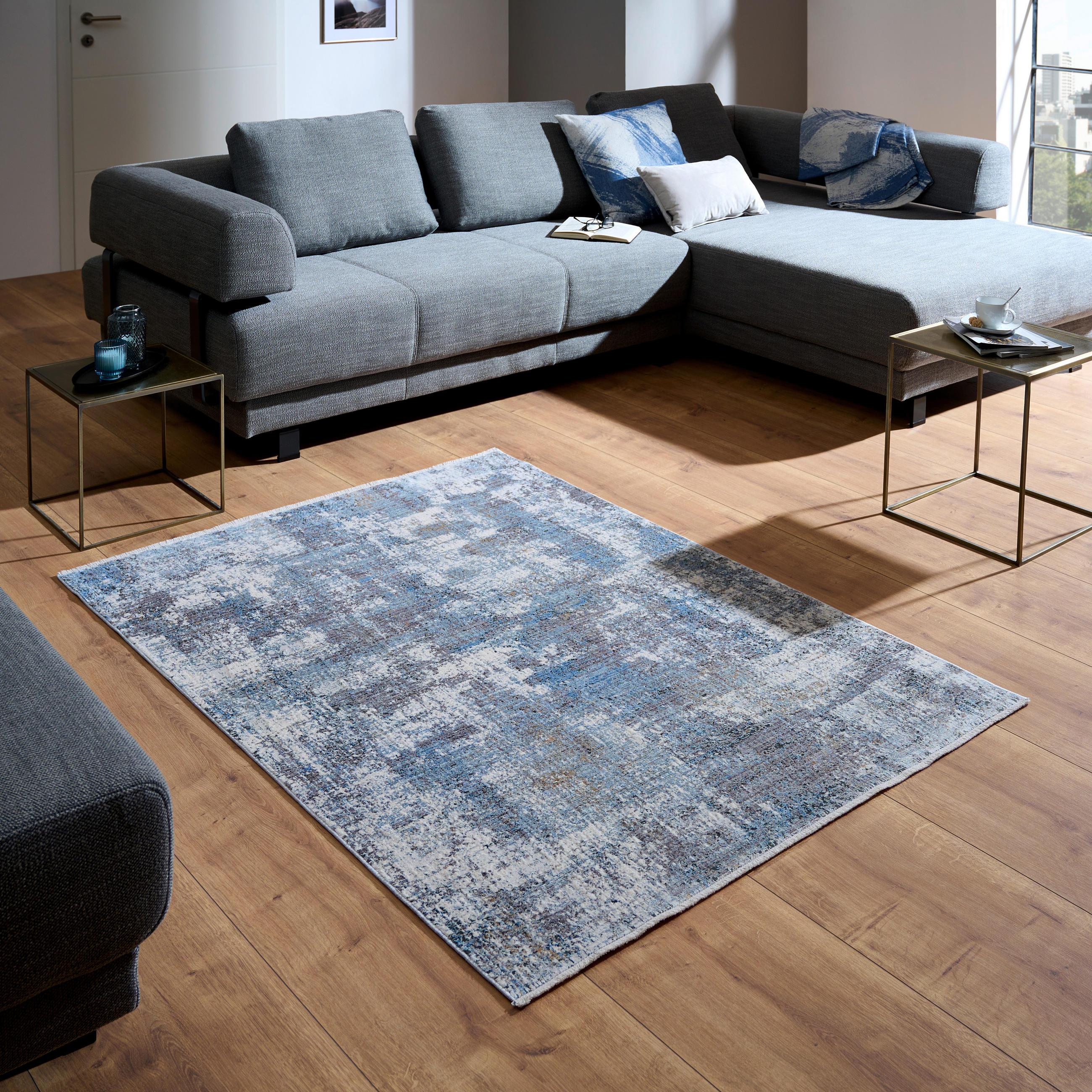 VINTAGE KOBEREC, 120/170 cm, šedá, béžová - šedá/béžová, Design, textil (120/170cm) - Dieter Knoll