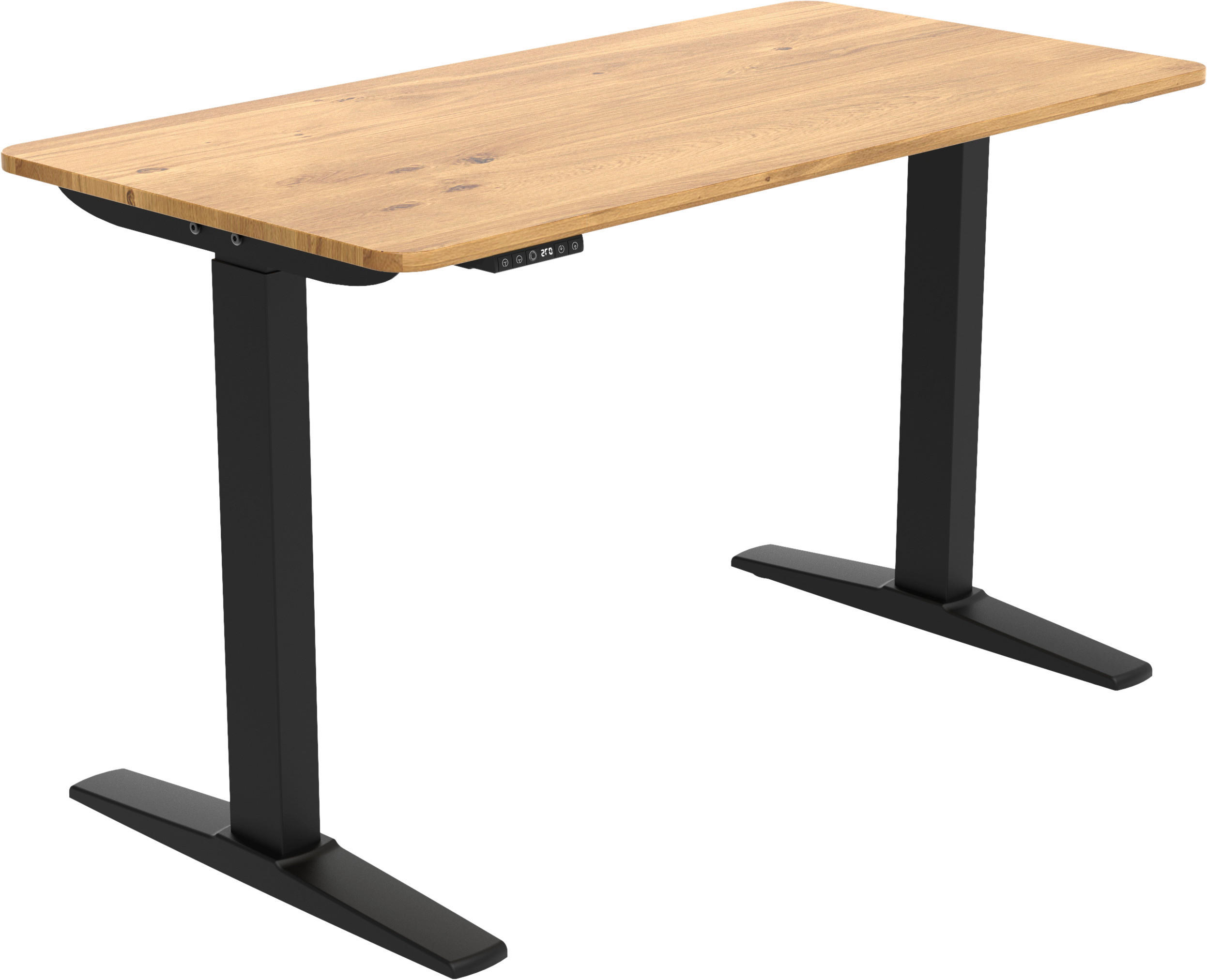 ÍRÓASZTAL  - fekete/Artisan tölgy, Modern, műanyag/faalapú anyag (120/60/71-116cm) - Carryhome