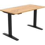 SCHREIBTISCH 120/60/71-116 cm  in Eiche Artisan  - Schwarz/Eiche Artisan, MODERN, Holzwerkstoff/Kunststoff (120/60/71-116cm) - Carryhome