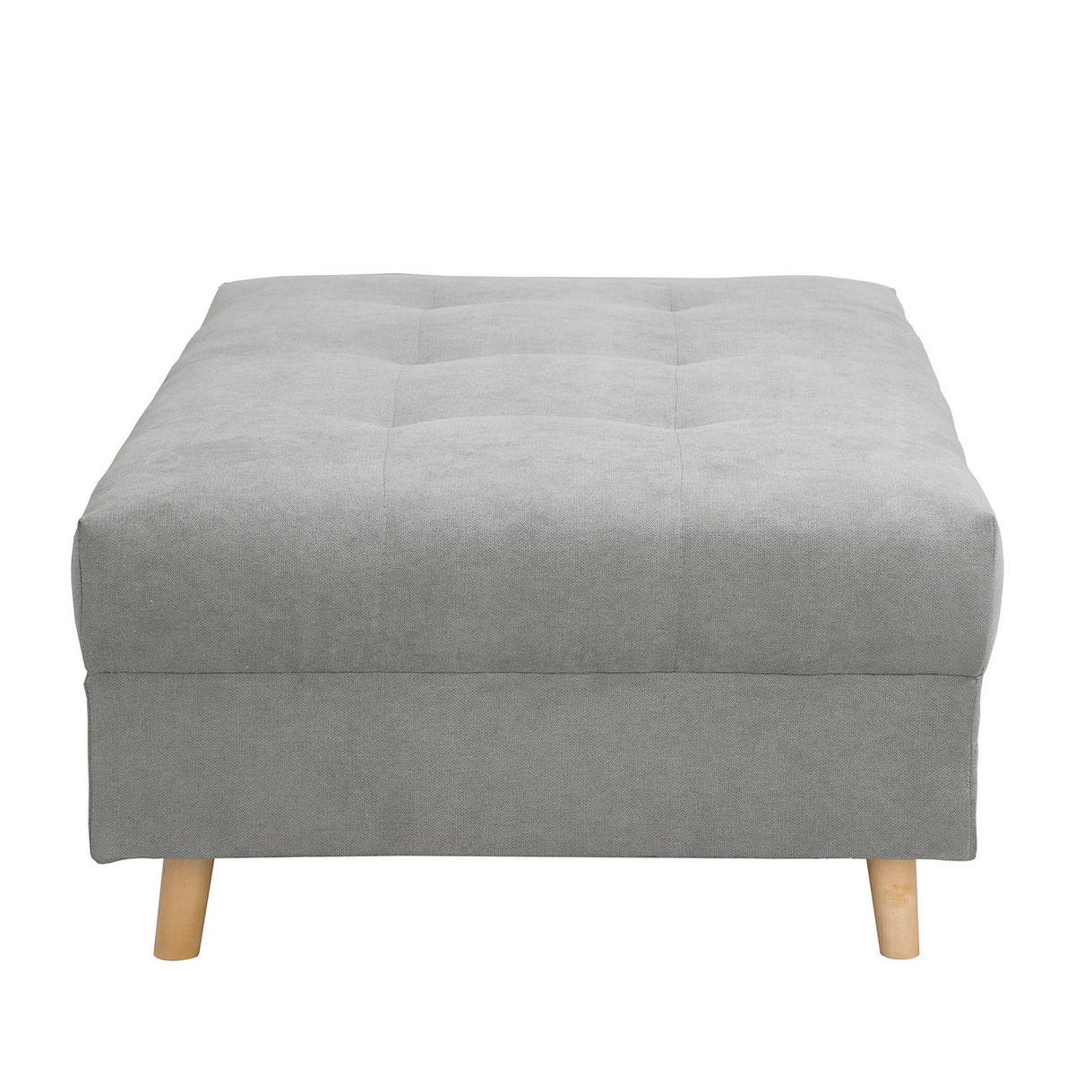 ECKSOFA inkl. Hocker Ariella Grau Mikrofaser Rückenkissen, Hocker  - Naturfarben/Grau, Design, Holz/Textil (161/231cm) - Livetastic