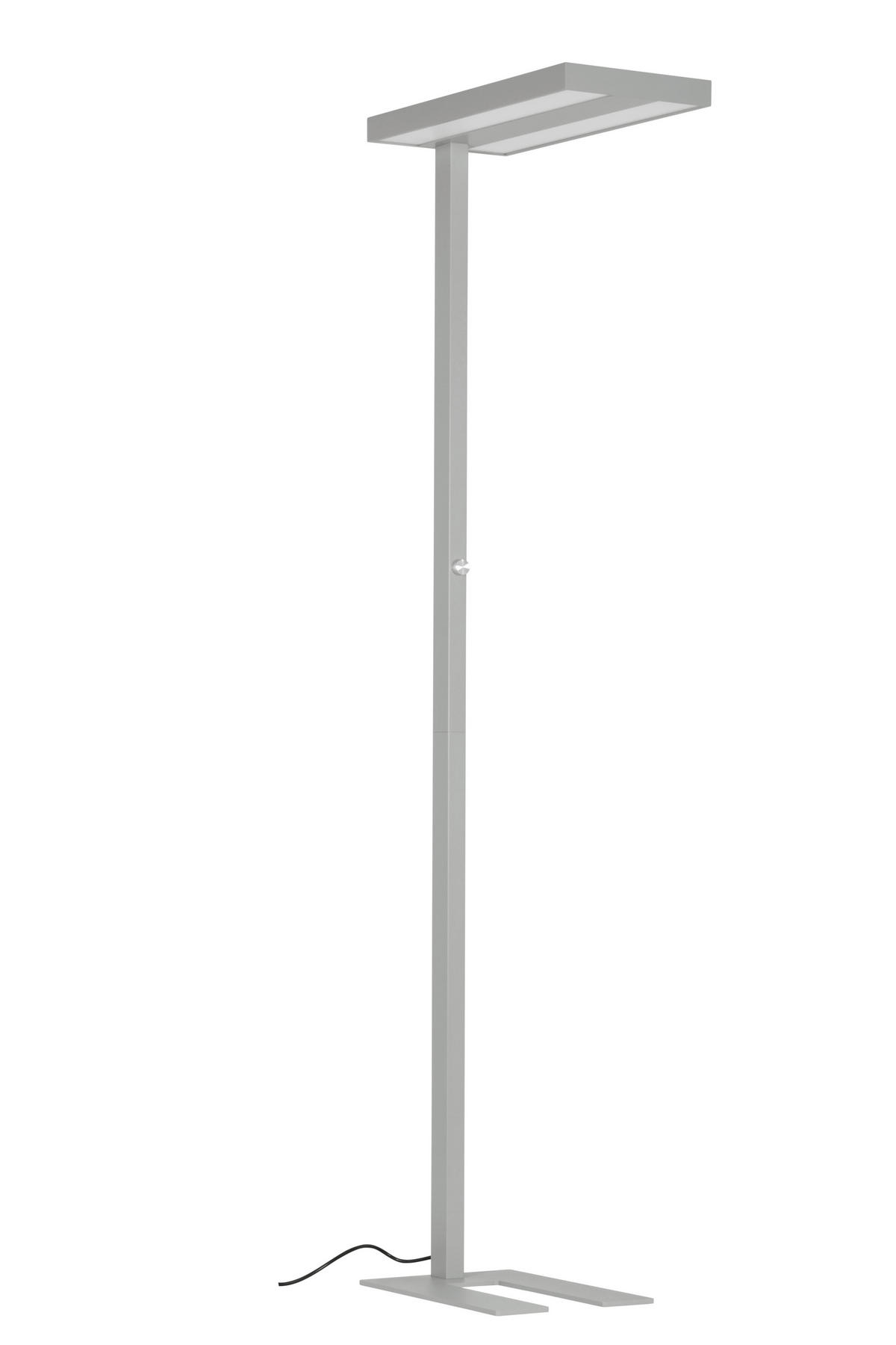 LED-STEHLEUCHTE 61/28/195 cm    - Klar/Chromfarben, KONVENTIONELL, Kunststoff/Metall (61/28/195cm) - Novel
