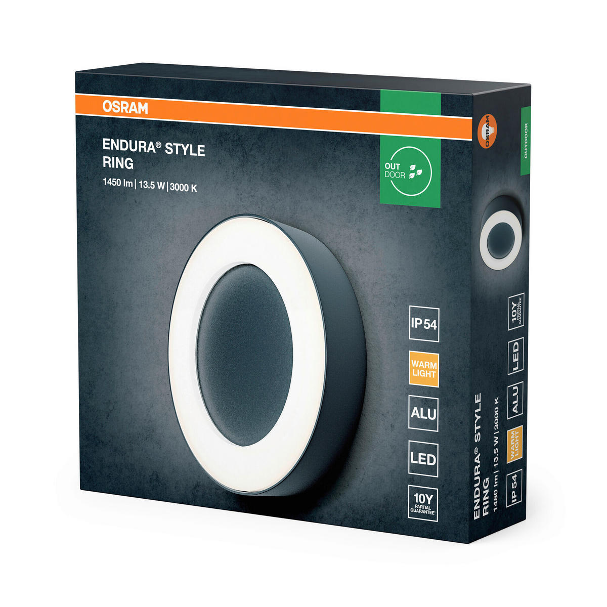 LED-AUßENLEUCHTE 20,2/20,2/4,5 cm   - Dunkelgrau, Basics, Kunststoff/Metall (20,2/20,2/4,5cm) - Osram