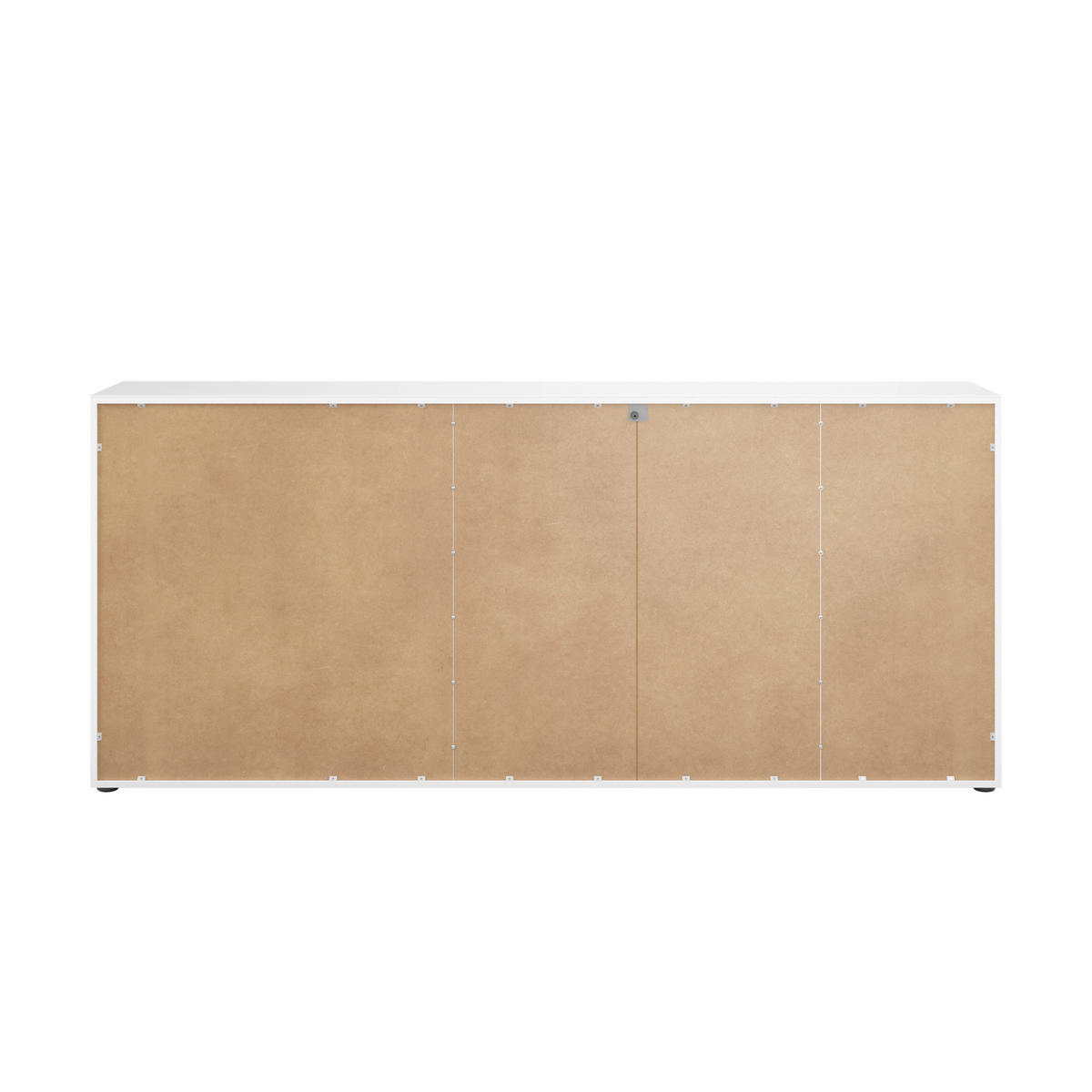 SIDEBOARD Style  in 225/98,7/40 cm  - Weiß Hochglanz/Schwarz, Basics, Glas/Holzwerkstoff (225/98,7/40cm)