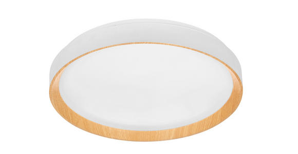LED-DECKENLEUCHTE 48/8 cm   - Weiß/Sonoma Eiche, Basics, Kunststoff/Metall (48/8cm) - Novel