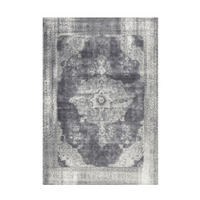 FLACHWEBETEPPICH Wohnzimmer 140/200 cm Vintage 8400 Grau Grau rechteckig  - Grau, KONVENTIONELL, Textil (140/200cm) - Kayoom