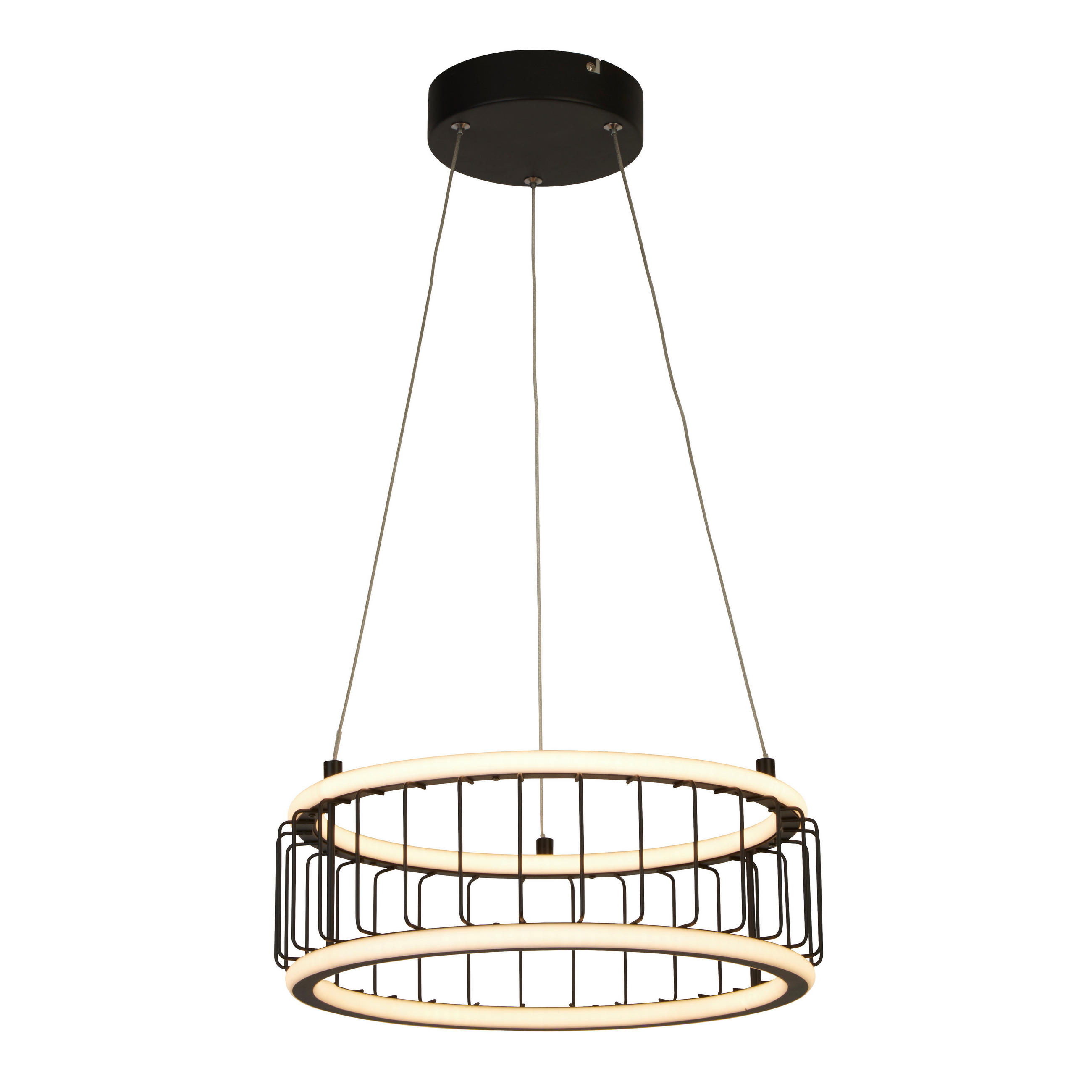 LED SVJETILJKA VISEĆA  38/150 cm      Circolo  - crna, Design, metal/plastika (38/150cm)