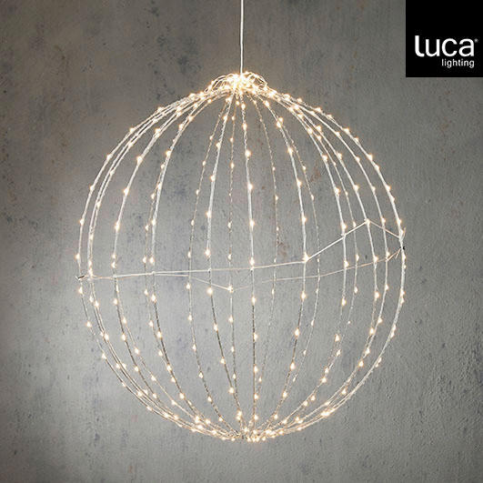 UKRASNA LED LAMPA - bela, Osnovno, metal (60/60/60cm) - X-Mas