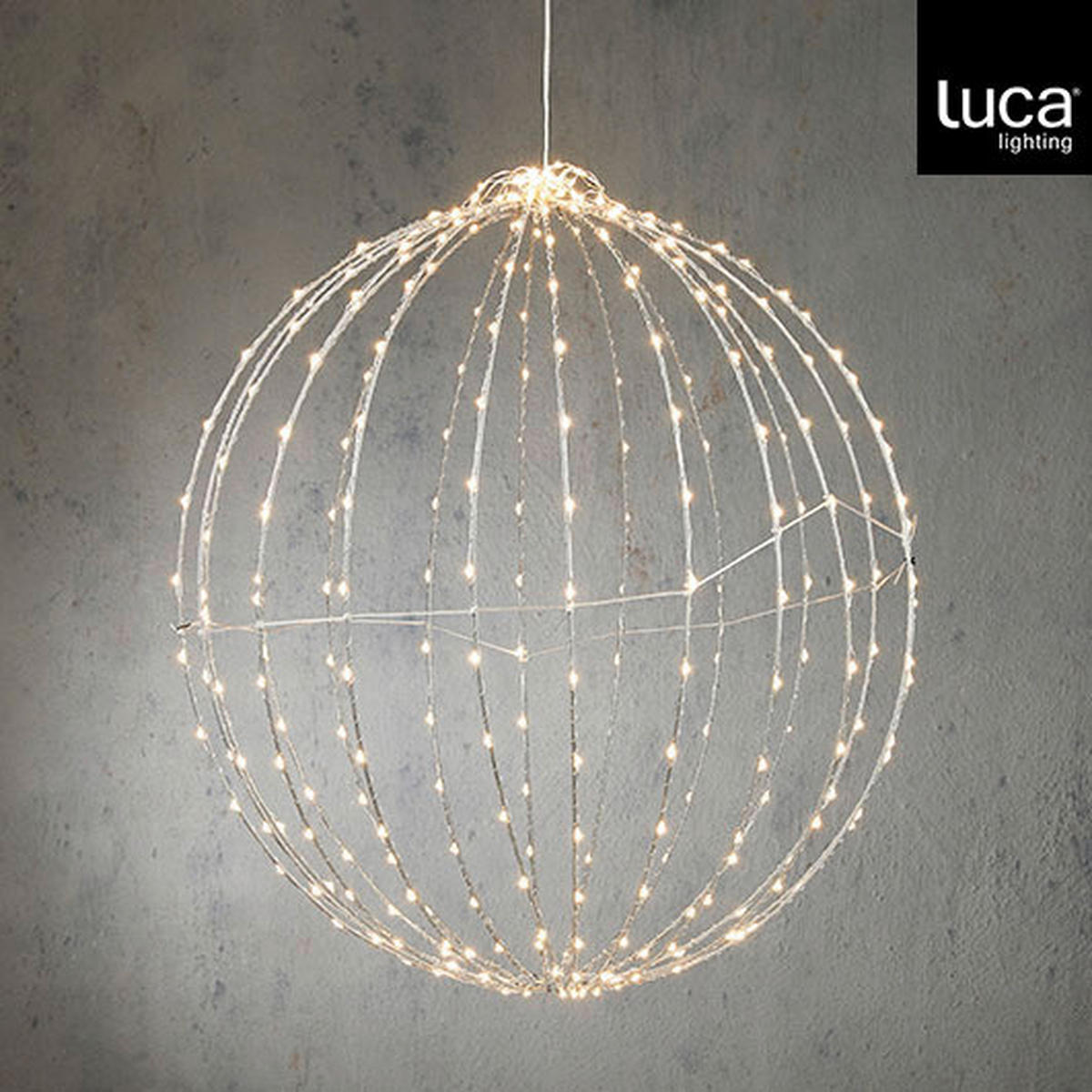 UKRASNA LED LAMPA - bela, Osnovno, metal (60/60/60cm) - X-Mas