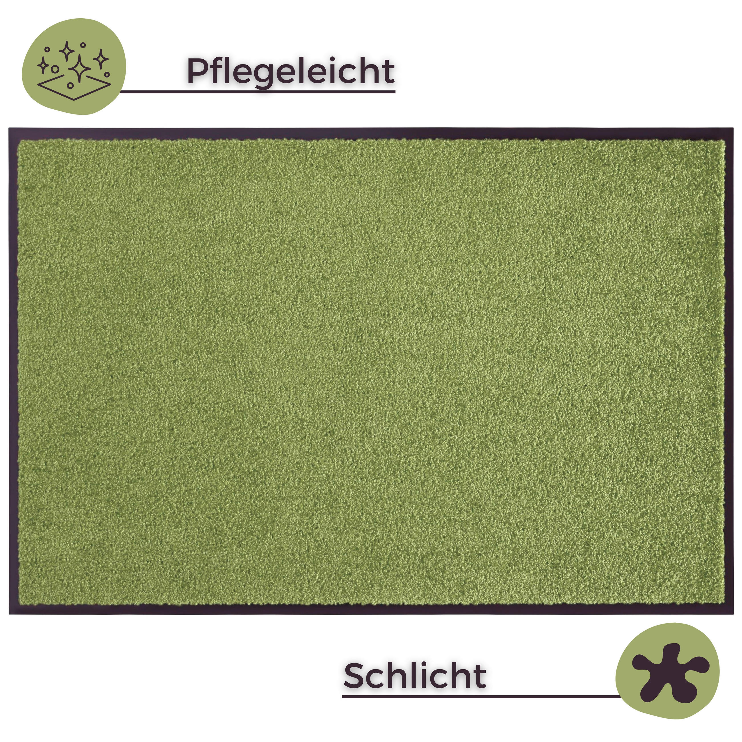 SCHMUTZFANGMATTE  40/60 cm  Hellgrün  - Hellgrün, Basics, Kunststoff/Textil (40/60cm)