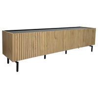 TV-BÄNK LINO  i 181/50/40 cm  - svart/ekfärgad, Design, metall/trämaterial (181/50/40cm) - Xora