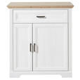 SCHUHSCHRANK  in 93/102/41 cm  - Eichefarben/Grau, ROMANTIK / LANDHAUS, Holzwerkstoff/Metall (93/102/41cm) - Landscape