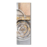 ÖLGEMÄLDE Abstraktes 30/90 cm  - Goldfarben/Creme, Design, Holz/Textil (30/90cm) - Monee