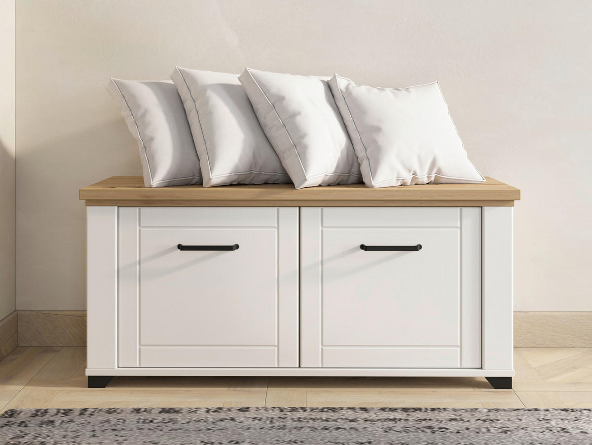 GARDEROBE 5-teilig  in 260/194,5/41 cm  - Weiß/Eiche Artisan, Basics, Holzwerkstoff (260/194,5/41cm) - Carryhome