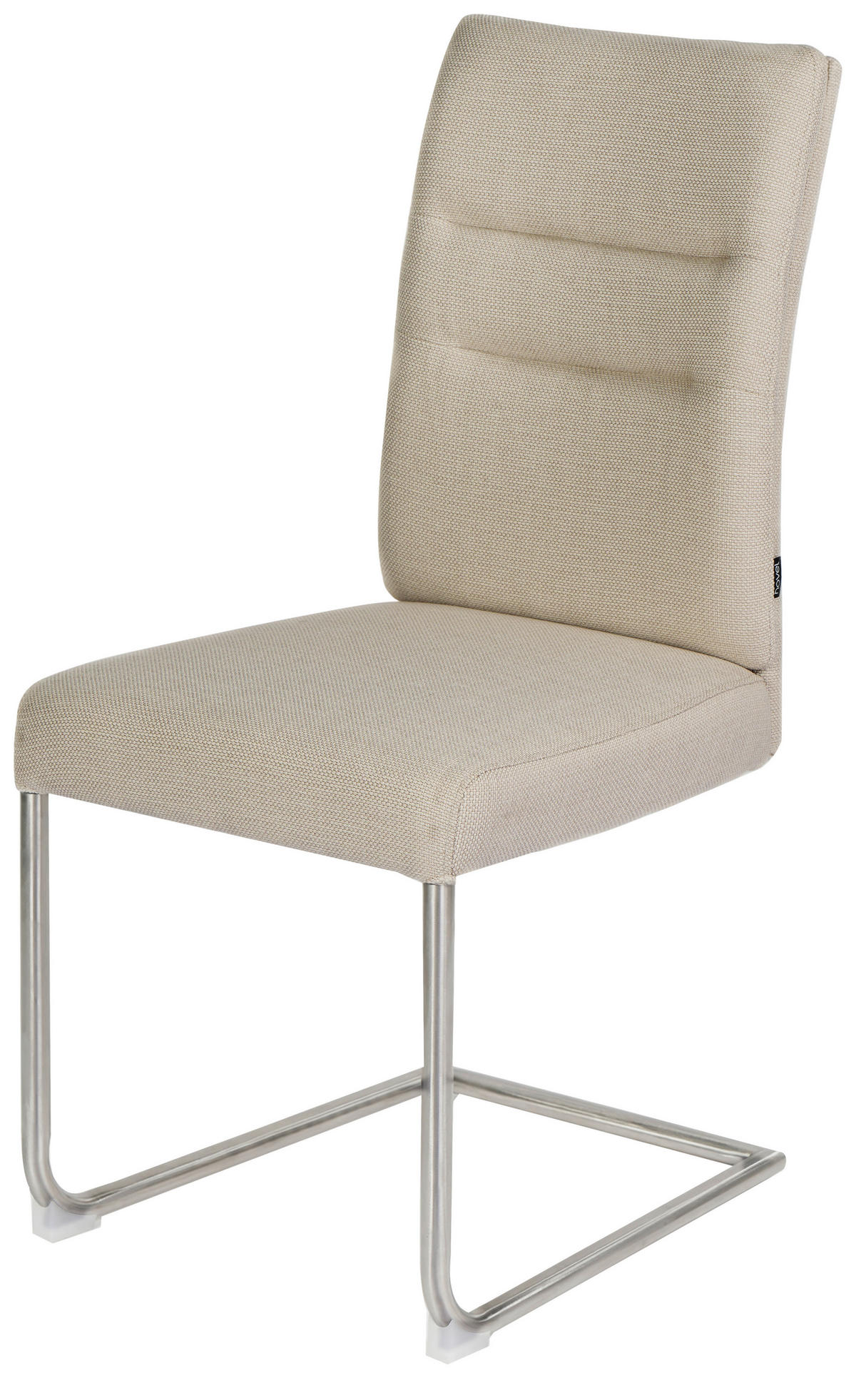 SCHWINGSTUHL   Mikrofaser  - Edelstahlfarben/Beige, Design, Textil/Metall (48/98/63cm) - Novel
